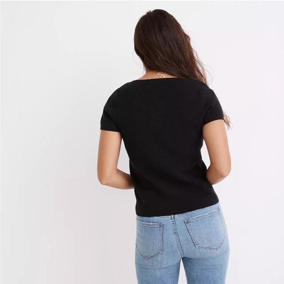 Madewell Square Neck Sweater Tee - Picture 3 of 11